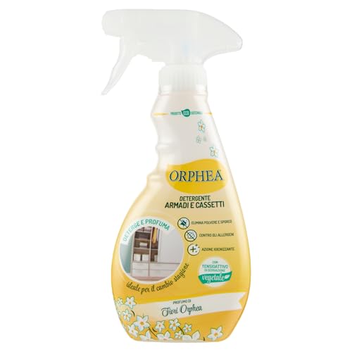 Orphea, Linea Detergenza, Pulitore per Armadi e Cassetti, Ideale per il Cambio di Stagione, Dona un Fresco Profumo, Confezione da 300 ml