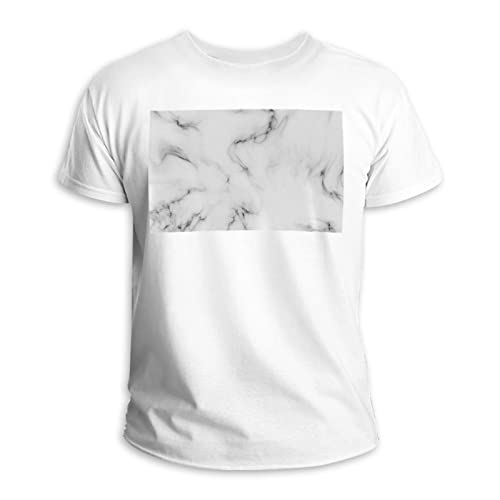 T-shirt blanc marbré coton XL fini les vêtements rêches et serrés