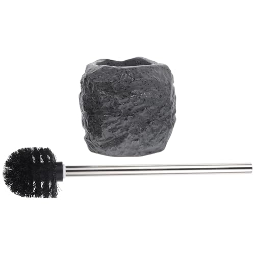POPETPOP Cepillo y Previene Manchas Suelo del Baño Soporte de Cerámica y Nylon para Limpiar Baño Accesorio Funcional Que No Daña la Superficie del Cuenco Color Aleatorio