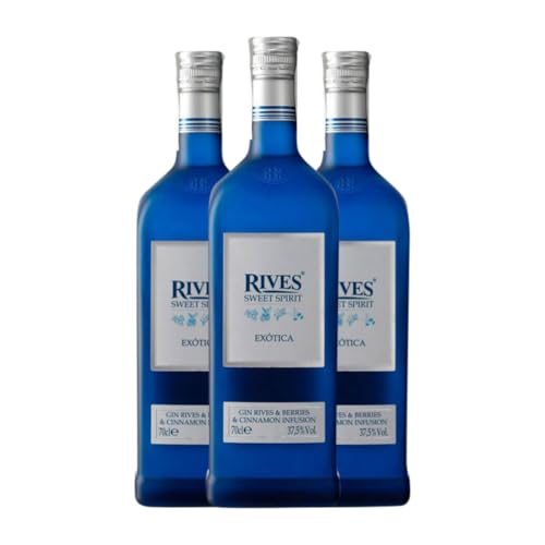 Ginebra Rives Sweet Spirit Gin Exótica 70 cl (Caja de 3 Botellas de 70 cl)