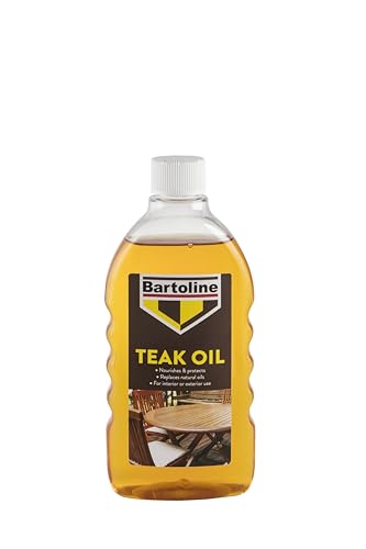 Bartoline Teak Oil 500 ml Deep Penetrating Wood Oil for Outdoor & Indoor Furniture | Garden Furniture Hardwood Protection & Teak Care