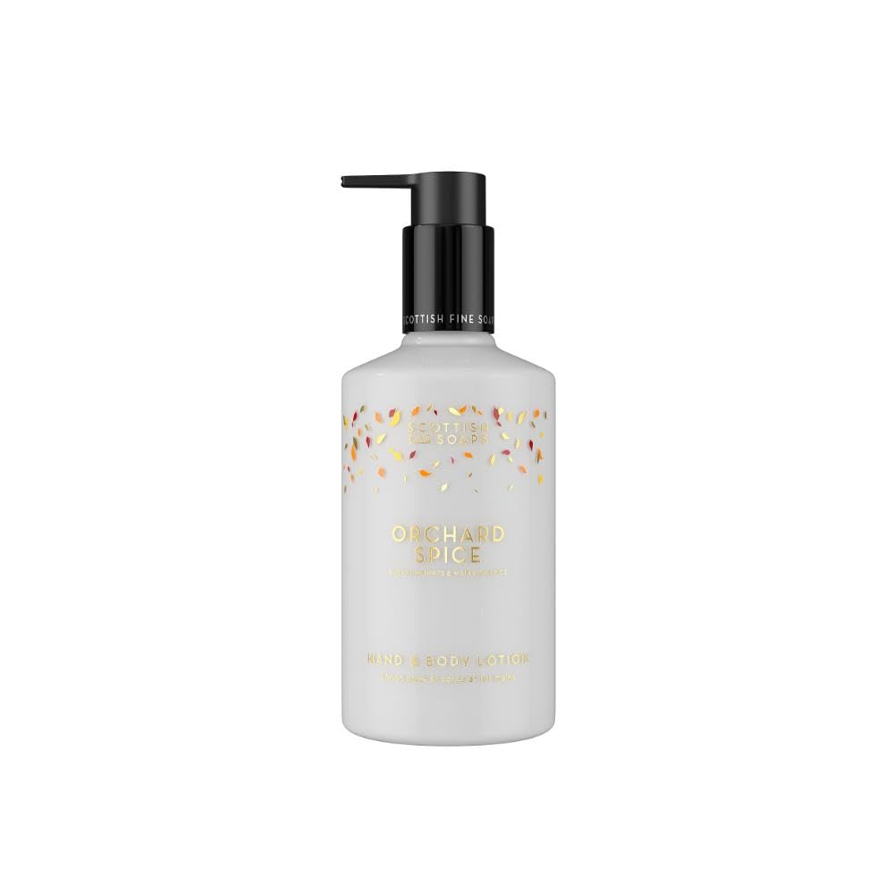 Scottish Fine Soaps Orchard Spice Hand & Body Lotion 300ml | Nourishing Body Lotion | Orchard Fruits, Cinnamon & Vanilla Fragrance