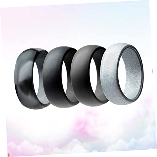 Anillos de silicona para deportes unisex 4 piezas miniatura 4