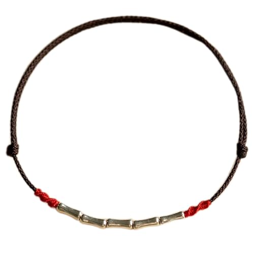 Cordon de cheville Feng Shui bouddhiste porte-bonheur en argent à offrir