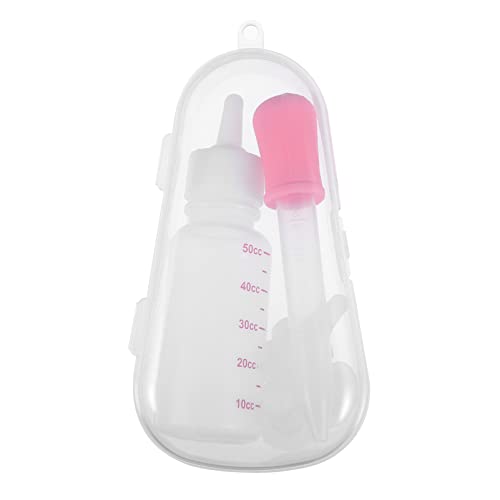 ORFOFE PET Pacifier Bottle for Kittens and Puppies Safe Feeding Dropper for Newborn Pets 1 Set Comfortable to Hold Design