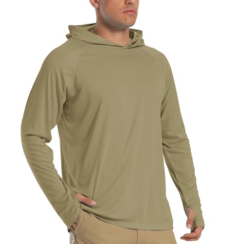 TACVASEN Sweats à Capuche Homme Tee Shirt Anti UV Homme T Shirt Manche Longue Été Protection...