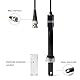 Candeon PH Sonde für Wasser, 0-14 PH Elektrode mit BNC Steckdose, Wasserqualität PH Elektrodensonde Sensorsonde Ersatzsonde für PH Messgerät, Meter, Monitor, Controller for Aquarium Hydroponics Pool