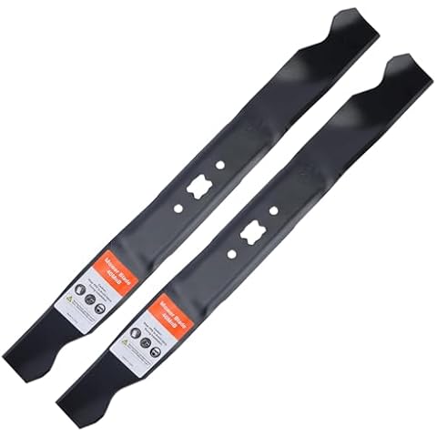 Grasscool 21 inch Mower Mulching Blades for Troy Bilt TB110 TB230 TB240 TB130 TB210 TB320 TB220 TB280ES 942-0741A 742-0741 742-0741A 942-0741 Cub Cade MTD 21" Deck Mower Blade (2 Pack) Cover