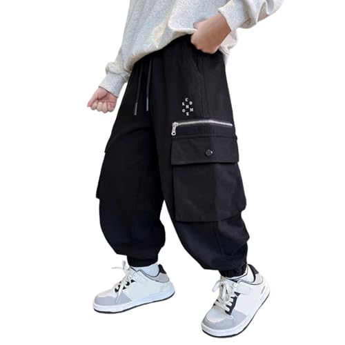 Pantalones cargo jogging casual hip-hop con corte fuselado y cómodo para adolescentes