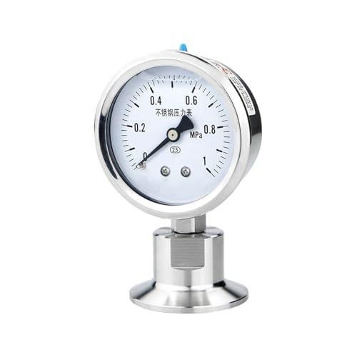 Manomètre à diaphragme résistant aux chocs inox YTP-60BF clamp 50.5mm 1MPa