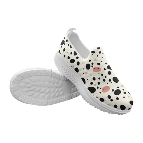 Women Walking Shoes Breathable Cushioned Workout Athletic Sneakers Lightweight Casual House Shoe Size 6-11 White Sole3