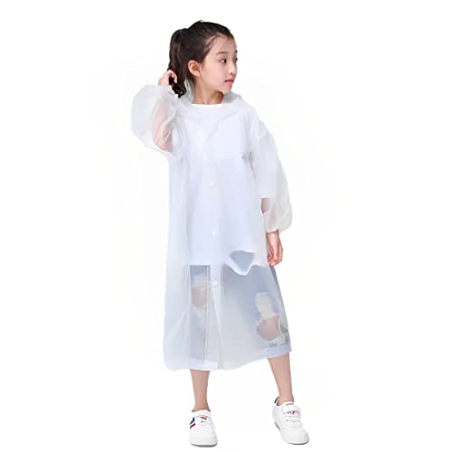 Capa de Chuva Transparente Infantil com Capuz Impermeável Amarela para Passeio ir na Rua Menino e Me
