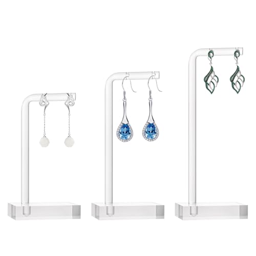 Xthrotsenk 3Pcs Acrylic Earring Holder Clear Jewelry Stand Earring Display Jewelry Holder Acrylic Jewelry Organizer Display Stand for Earring