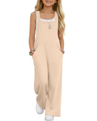 YooAurvox - YooAurvox Girls' Overall Jumpsuit, Apricot Kids Fashion for 5-16 Years (Size 11-12 Y) - Best Deal on Amazon