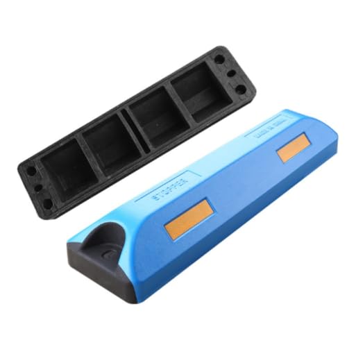 AOPIPI タイヤストッパー、駐車用、自動車用ストッパー、駐車ボルト、2個セット、防雨仕様、屋内屋外兼用、ガレージ用、高輝度反射式駐車マーカー、紫外線防止、耐久性ゴム、幅56cm (2点セット,D)