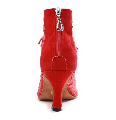 Bottes de danse modernes avec talon évasé stable et maille respirante - 2
