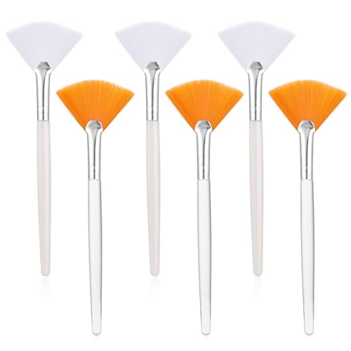 8 Stück Gesichtspinsel Fächerpinsel Set Maskenpinsel Weiche Säure Applikator Gesicht Acryl Fächerpinsel Kosmetik Kosmetik Auftragswerkzeuge für Schlamm Gesichtscreme,Gesichtspinsel