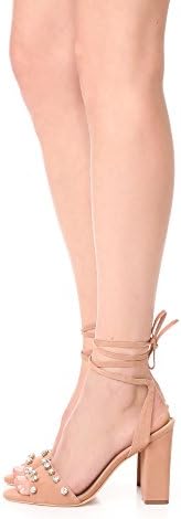 LOEFFLER RANDALL Women's Elayna Ankle Tie High Heel Sandal (Leather/Rhinestones) Heeled, Deep Blush, 5 B US | Image 2