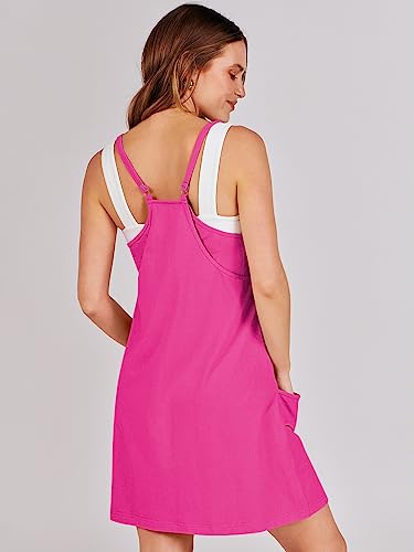 Image of ANRABESS Women Athletic Dress Summer Tennis Workout Active Sports Mini Romper Dress Built in Shorts Travel Vacation Clothes