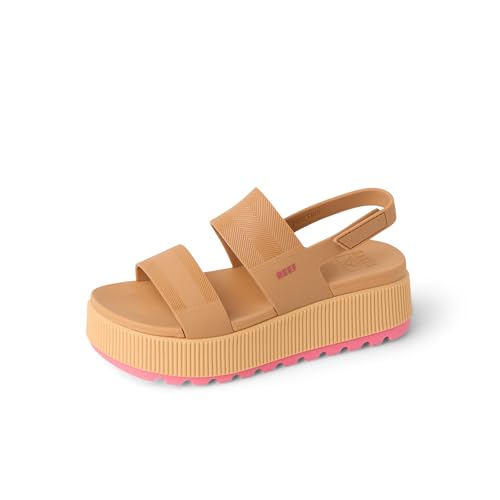 REEF Water Vista Higher Womens Sandal Natural-Hot Pink 9