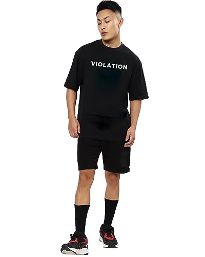 Image of Mens Oversized Printed Half Sleeve Branded Cotton T-Shirt for Mens || Back Printed t Shirts for Men || Oversized t Shirts for Men