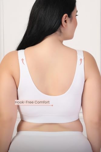 Image of ZELENA Maternity Padded Bra | Removable Cups, Broad Waistband | Soft Stretchable Modal Fabric | Easy Pull Nursing Bra for Pregnancy and Breastfeeding