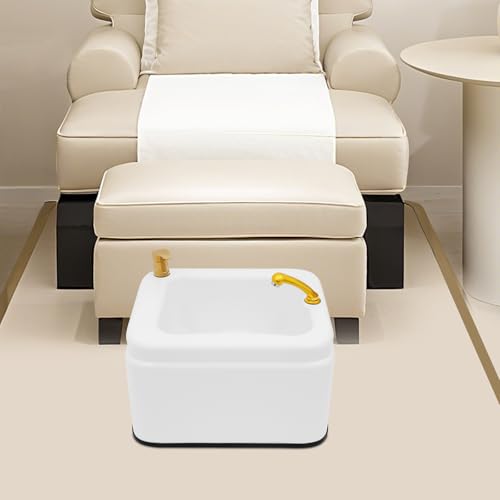 Bañera de pies acrílica para spa con masaje, blanca y dorada miniatura 5