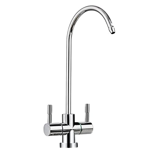Purificateur d'eau à double sortie pour robinet cuisine en laiton