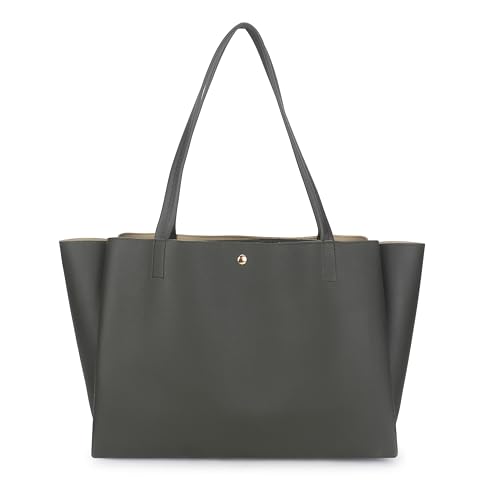 Image of Pure Vegan Leather Tote Bag for Women, Fully Embossed, Handbag, Shoulder Bag, Black