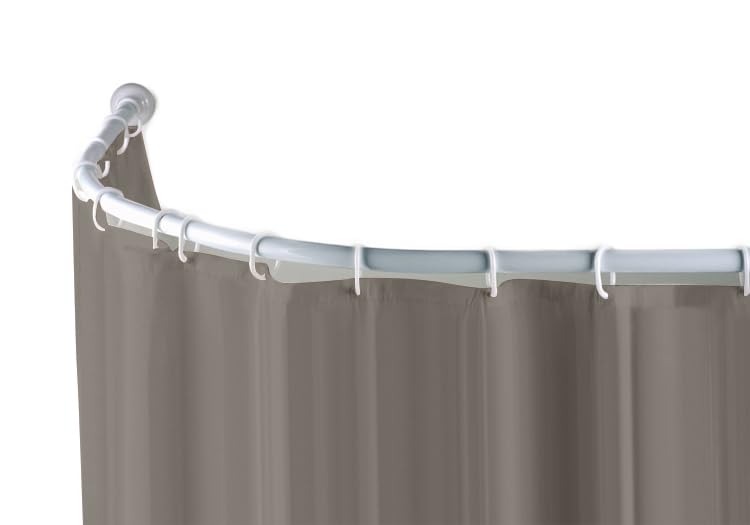 Shower Curtain, Made of PEVA, Water Repellent, Mildew Resistant, 180x180cm, 71x71inch, Rail Hooks,Feather Light, Ultra-Thin - Image 3