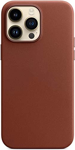Housse iPhone 14 Pro Max cuir véritable avec protection écran