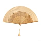 Éventail pliable élégant : cet élégant éventail pliable mesure 39 cm de large lorsqu'il est ouvert et 5 cm de long lorsqu'il est fermé, ce qui en fait un accessoire pour une utilisation manuelle et décorative lors de divers événements.