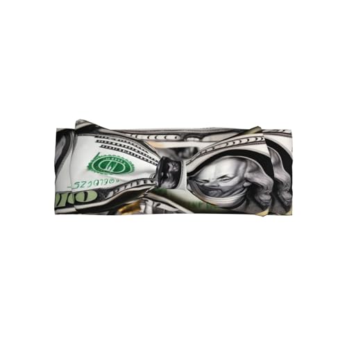 Banknote Patterns Baby Bow Headband. Comfortable baby headband, suitable for daily wear and photo props.