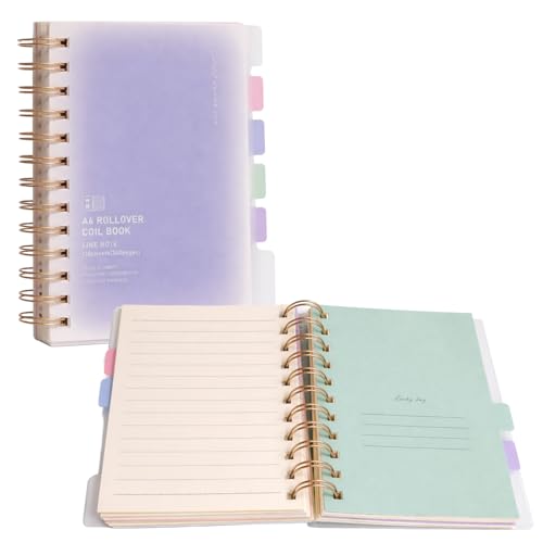 Image of FunBlast Diary for Girls - Spiral Notebook Diary, Ruled Notebooks for Boys & Girls, Cute Kawaii Stationery, Aesthetic A6 Size Journal Diary - 240 Pages (Purple)