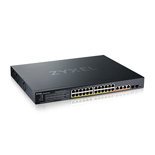 Image of Zyxel 24-Port PoE Multi-Gigabit Ethernet Switch | Smart-L2+ Managed | 20x PoE+ | 8x PoE++ @700W | 2x 10G RJ45 | 2x 10G SFP+ | Nebula Cloud Optional| Rackmount [XMG1930-30HP]
