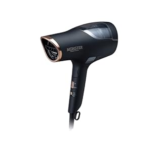 コイズミ ヘアドライヤー ダブルファンドライヤー モンスター 大風量 速乾 温冷自動切替 デジタルディスプ..." 