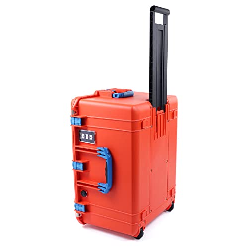 Orange & Blue Pelican 1637 Air case, Comes Empty and with Wheels.