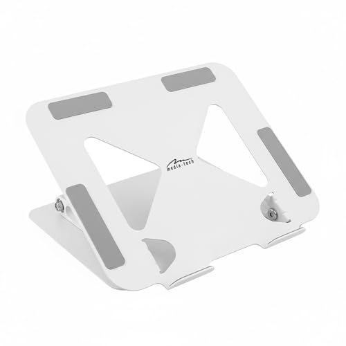 Support ergonomique pour ordinateur portable 10-17" Media-Tech MT2661W réglable pliable aluminium acier ascenseur PC portable stable antidérapant bureau maison
