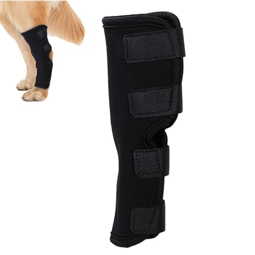 Hcipw 犬用ヒップブレース - なめるのを防ぐ快適な伸縮性のある調節可能なドッグレッグスリーブ - なめるのを防ぐ耐久性のある保護犬回復スリーブ、後ろ脚、傷、包帯用のオールシーズン犬脚ブレース