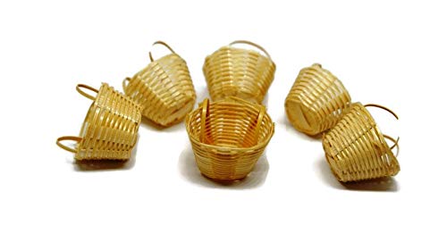 Mini 10 Bamboo Wicker Holder Basket Fruit...