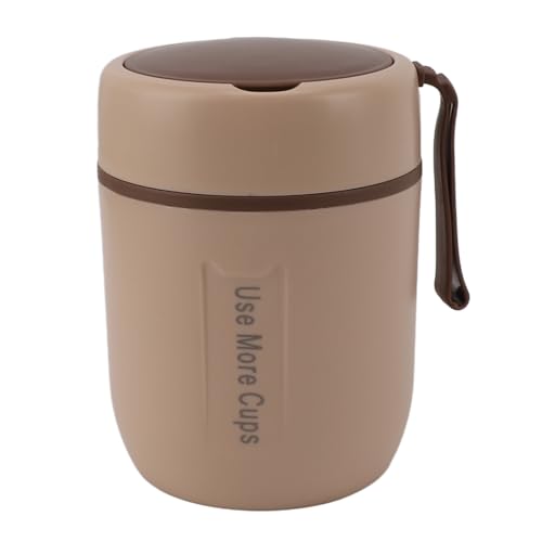 WOHPNLE Jarra de alimentos aislada de 500 ml, recipiente de sopa de vacío Jar de almuerzo aislada aislada para acampar y viajar 304 acero inoxidable 3 colores (Wohpnlekvrp7nz-12)