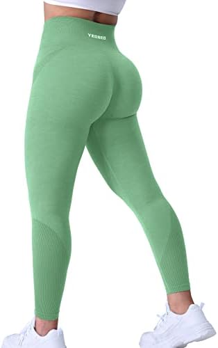 YEOREO Women Seamless Ozone Workout Leggings High Waisted Butt Lifting Recycled Yoga Pants