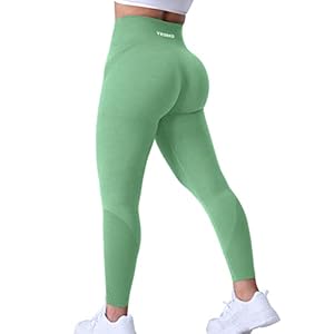 YEOREO Women Seamless Ozone Workout Leggings High Waisted Butt Lifting Recycled Yoga Pants