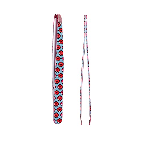 3INA MAKEUP - The Pixel Tweezers - - Pinza de Depilar Ceja - Pinzas Perfiladoras de Cejas - Punta Biselada de Alta Presición - Acero Inoxidable - - Vegan - Cruelty Free