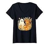 Photo Gallery donna highland cow & ghost watercolor pumpkin patch halloween maglietta con collo a v Photo Gallery donna highland cow & ghost watercolor pumpkin patch halloween maglietta con collo a v