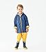 Hatley Unisex Kids Rain Boots, Navy & Yellow, 1 Big Kid