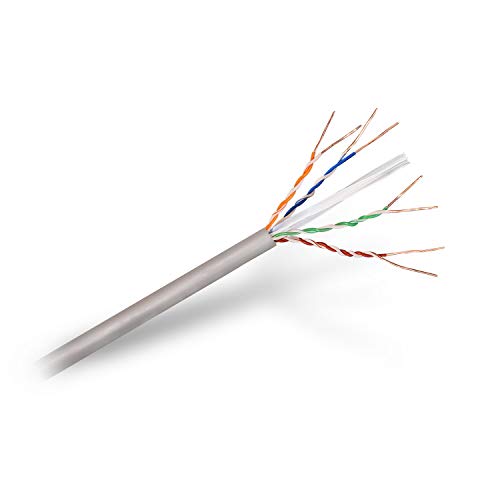 AISENS A135 0261   Cable de Red RJ45 (Rígido, Bobina de 100 m) Color Gris