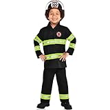 AMSCAN Reflective Firefighter Halloween Costume for Toddler Boys, 3-4T, with Included Accessories