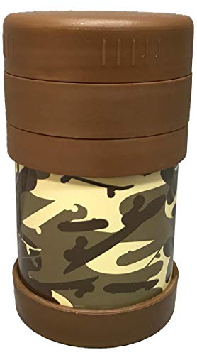 Pottery Barn Kids Brown Skateboard Camo Hot/Cold Food Container with Spoon
