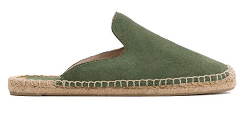 Image of Women's Simple Mule Breathable Flat Espadrilles Shoes, Pure Color Mules